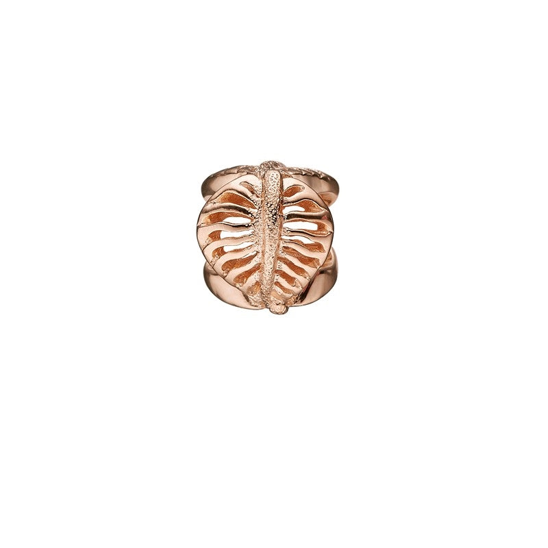 Sparkling leaf charm i rosaforgyldt sølv fra Christina Jewelry & Watches